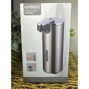 Automatic Sensor Soap Dispenser Stainless Steel Touchless 340ml Capacity